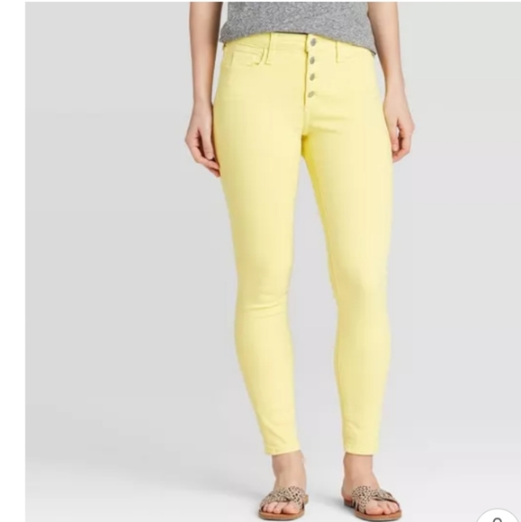 Universal Thread Denim - Women's High-Rise Skinny Ankle Jeans - Lemon Grass